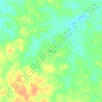 Sri Mulya地形图、海拔、地势