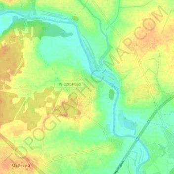 Нагорское地形图、海拔、地势