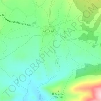 Las Quinchas地形图、海拔、地势