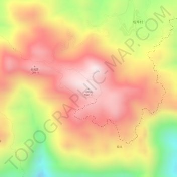 马岚山地形图、海拔、地势