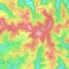 Les Brandes地形图、海拔、地势