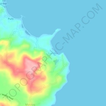 Lamba地形图、海拔、地势