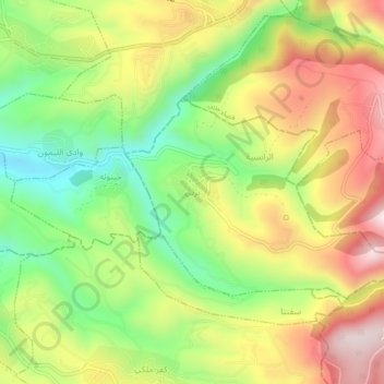 Barti地形图、海拔、地势