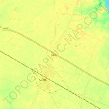 Daranagar地形图、海拔、地势