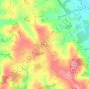 Acton Green地形图、海拔、地势