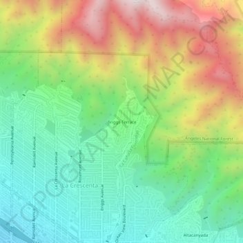 Briggs Terrace地形图、海拔、地势