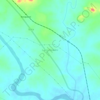 Lakra Dewani地形图、海拔、地势