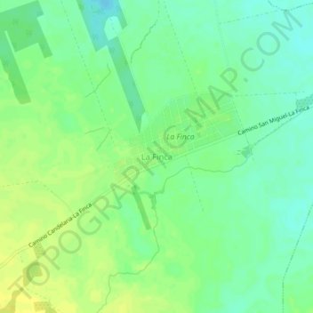 La Finca地形图、海拔、地势