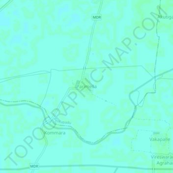 Parimella地形图、海拔、地势