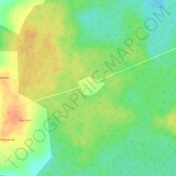 Кривякино地形图、海拔、地势