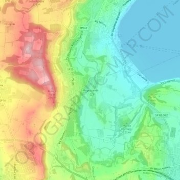 Maguzzano地形图、海拔、地势