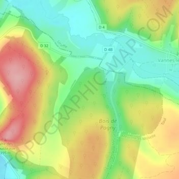 Parcelle 14地形图、海拔、地势