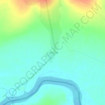 Chembe地形图、海拔、地势