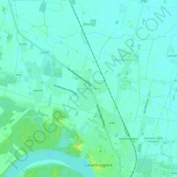 Vicobellignano地形图、海拔、地势