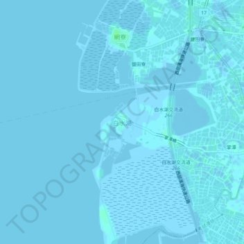 白水湖地形图、海拔、地势