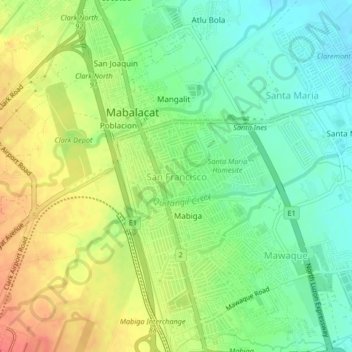 San Francisco地形图、海拔、地势