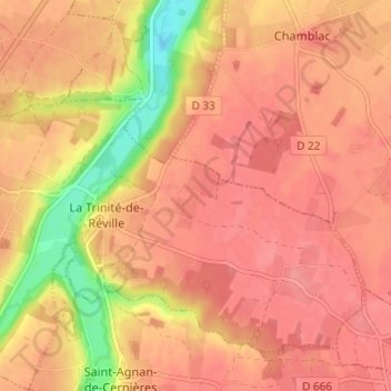 Entraygues地形图、海拔、地势