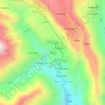 Tagre地形图、海拔、地势