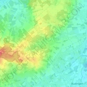 Hogen地形图、海拔、地势
