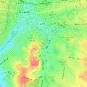 Poverty Point地形图、海拔、地势