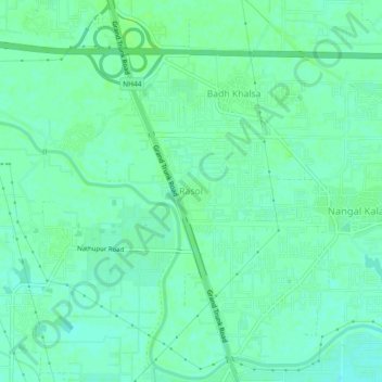 Rasoi地形图、海拔、地势