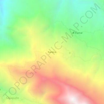 Rambra地形图、海拔、地势