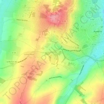 Les Cassoirs地形图、海拔、地势