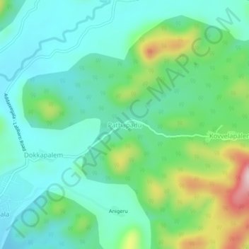 Pathapadu地形图、海拔、地势