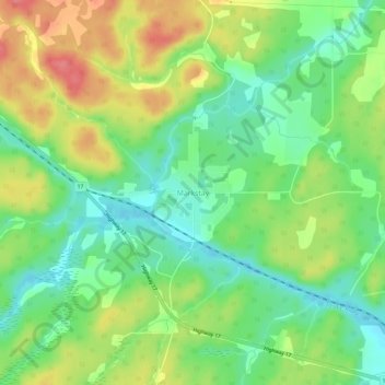 Markstay地形图、海拔、地势