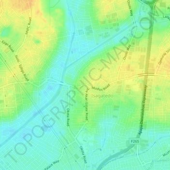 Isolo地形图、海拔、地势
