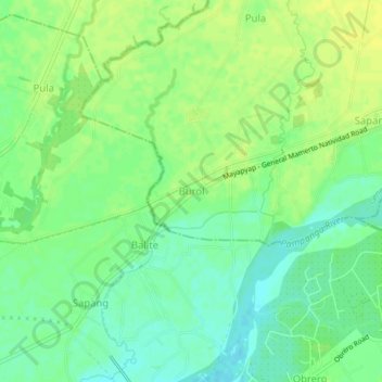 Burol地形图、海拔、地势
