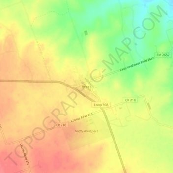 Briggs地形图、海拔、地势