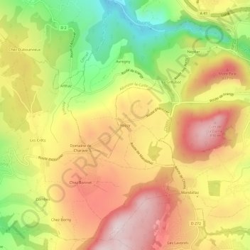 Rossy地形图、海拔、地势