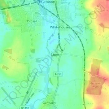 Eaton地形图、海拔、地势