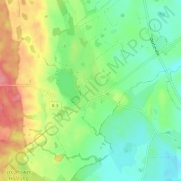 Kurzen Trechow地形图、海拔、地势
