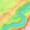 Le Pissoux地形图、海拔、地势