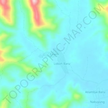 Enam地形图、海拔、地势