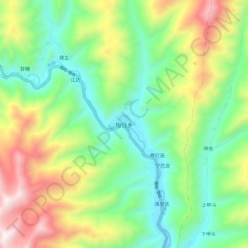旭日乡地形图、海拔、地势