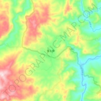 营上镇地形图、海拔、地势