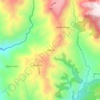 Lindora地形图、海拔、地势