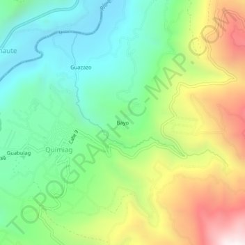 Bayo地形图、海拔、地势