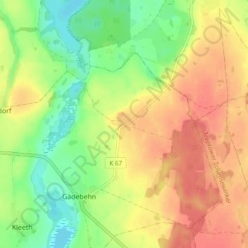 Friedrichsruh地形图、海拔、地势