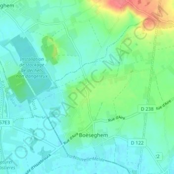 Les Ciseaux地形图、海拔、地势