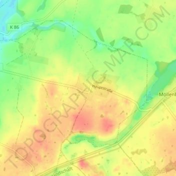 Watzkendorf地形图、海拔、地势