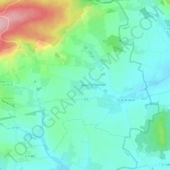 Boissé地形图、海拔、地势