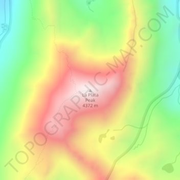 La Plata Peak地形图、海拔、地势