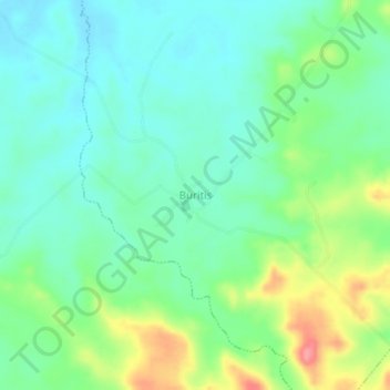 Buritis地形图、海拔、地势