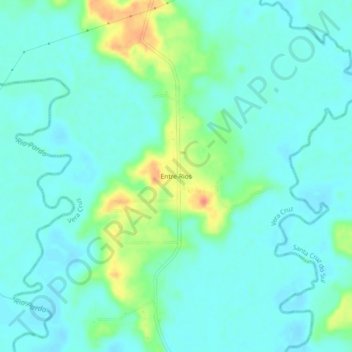 Entre-Rios地形图、海拔、地势
