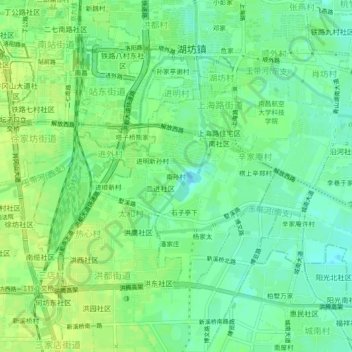 南孙村地形图、海拔、地势