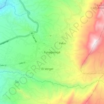 Fusagasugá地形图、海拔、地势